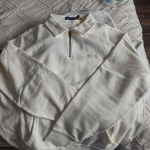 Polo by Ralph Lauren Men's Off-White Zip-Up Sweater